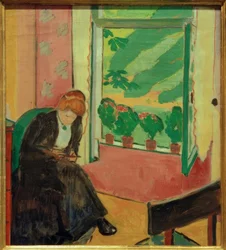 Schwarze Frau am Fenster (Marg Moll)
